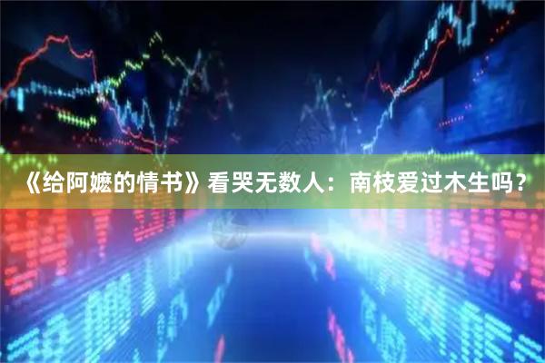 《给阿嬷的情书》看哭无数人：南枝爱过木生吗？